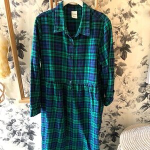 Blair Cozy Cotton Flannel Midi Dress